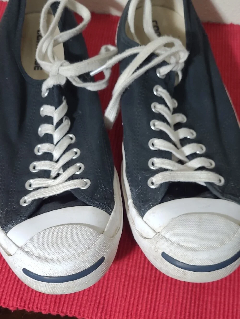 Converse Navy Low-Top Sneakers with White Trim - Picture 9 of 13